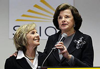 Sentators Boxer and Feinstein speaking together