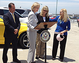 Rep. Lois Capps, Aaron Medina, Cally Houck, & Rosemary Shahan