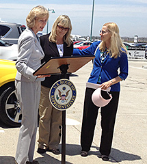 Rep. Lois Capps, Cally Houck, & Rosemary Shahan