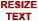 text resize